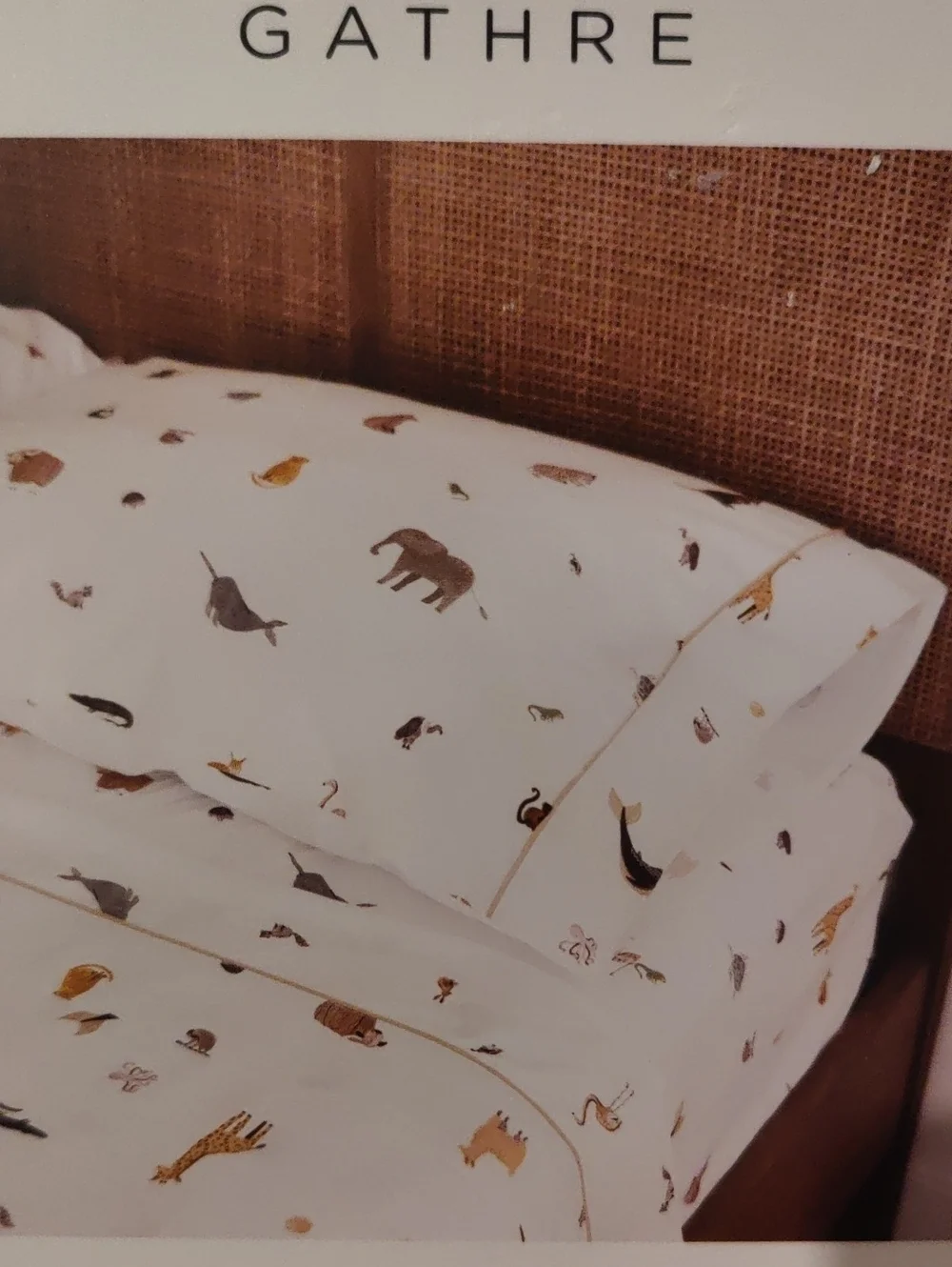New!Y2K Gathre Cotton Sheet Set Country Animal Print Cottagecore Shabby Chic
